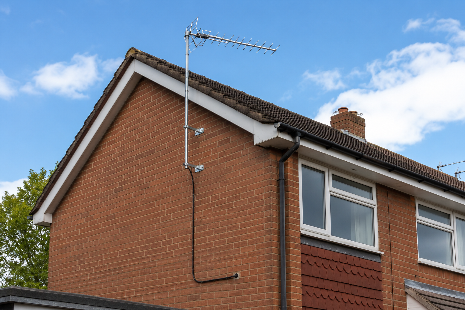 TV aerial installed on a domestic property near Leamington Spa